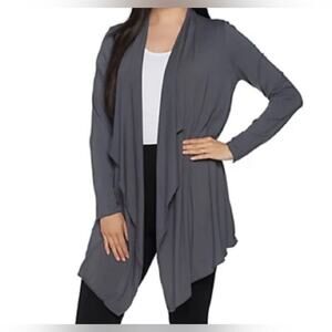 NWT Barefoot Dreams Size 2X Luxe Milk Jersey Calypso Wrap Black